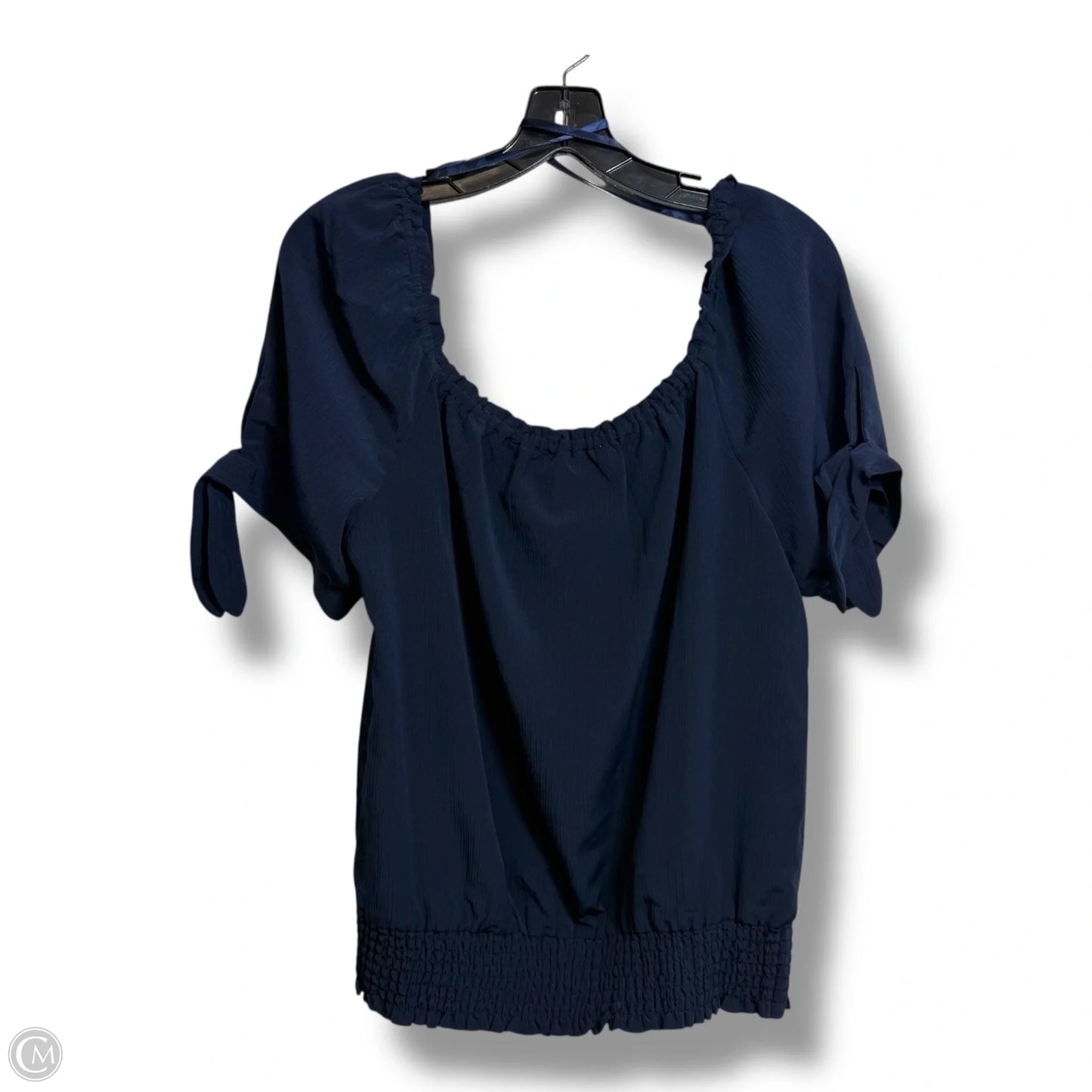 Top Short Sleeve Designer By Michael Kors In Navy, Size: L