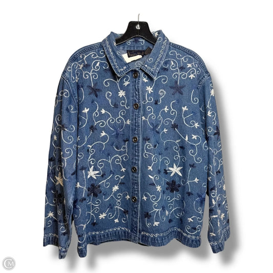Jacket Denim By Life Style Fashions Inc In Blue, Size: M