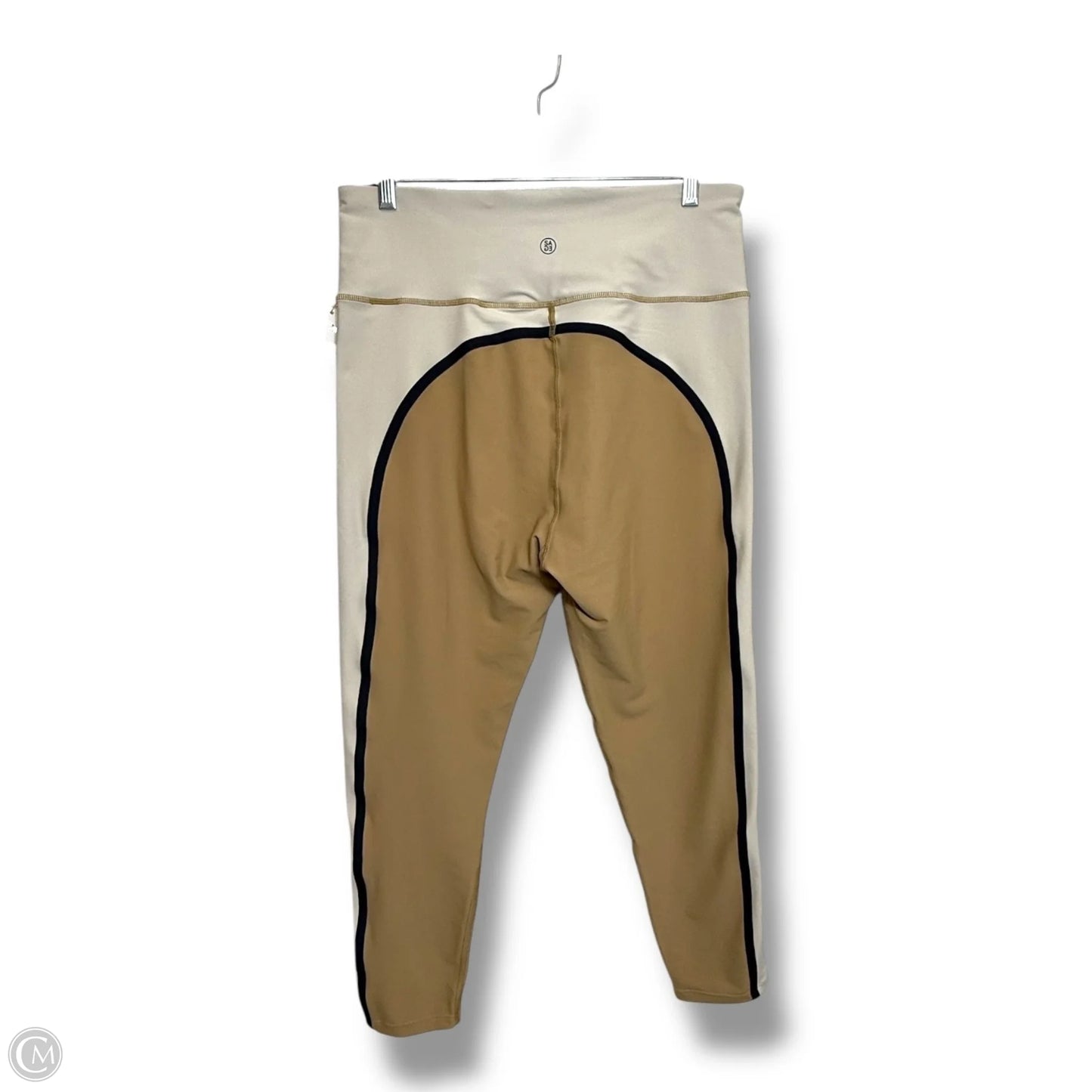 Athletic Leggings By Sage In Tan, Size: Xl