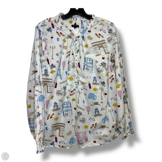 Top Long Sleeve By Talbots In Multi-colored, Size: L
