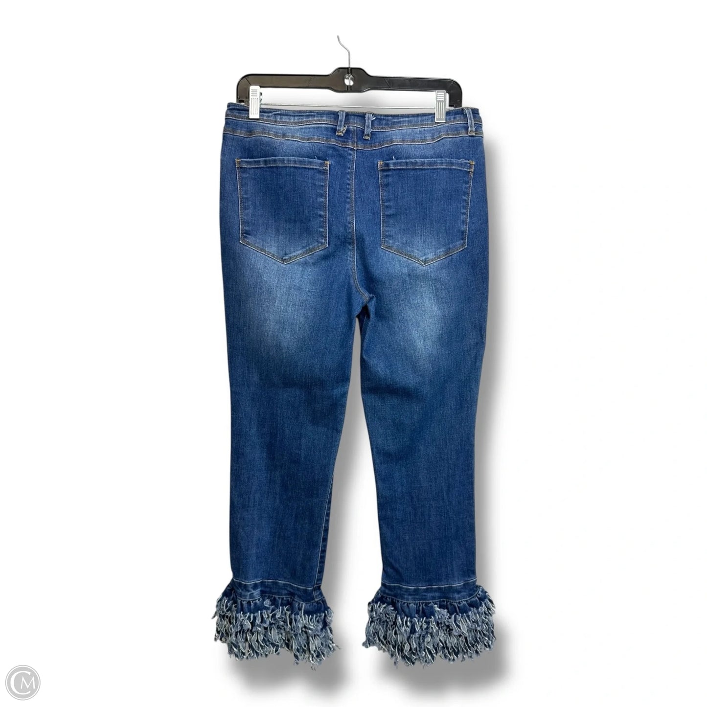 Jeans Flared By Clothes Mentor In Blue Denim, Size: L