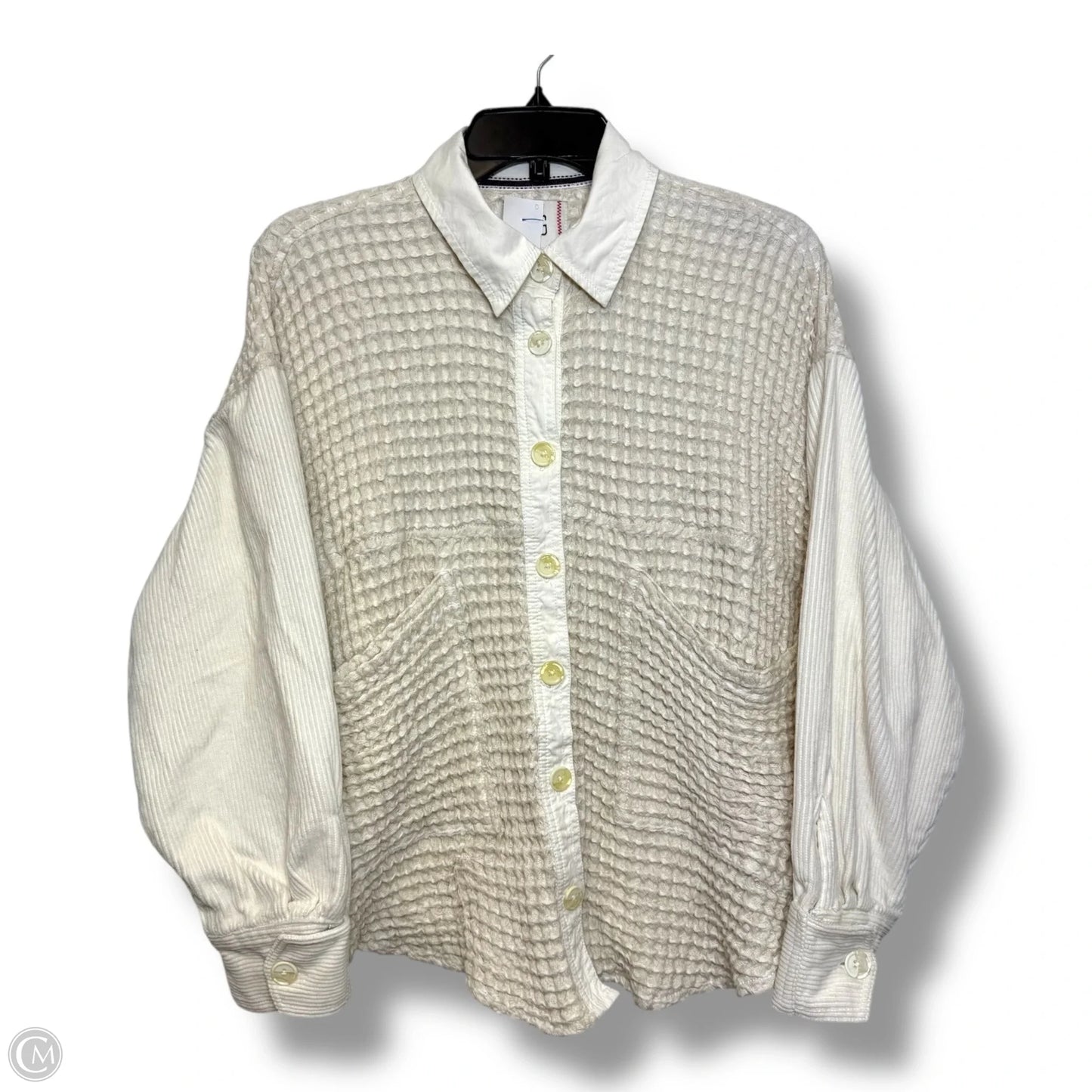 Jacket Shirt By Bdg In Cream, Size: Xs