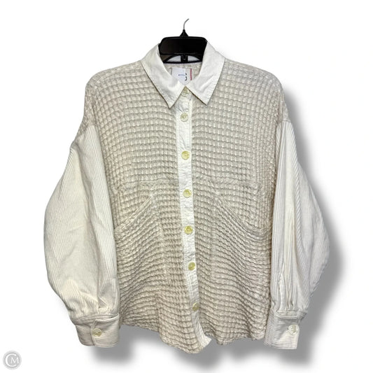 Jacket Shirt By Bdg In Cream, Size: Xs