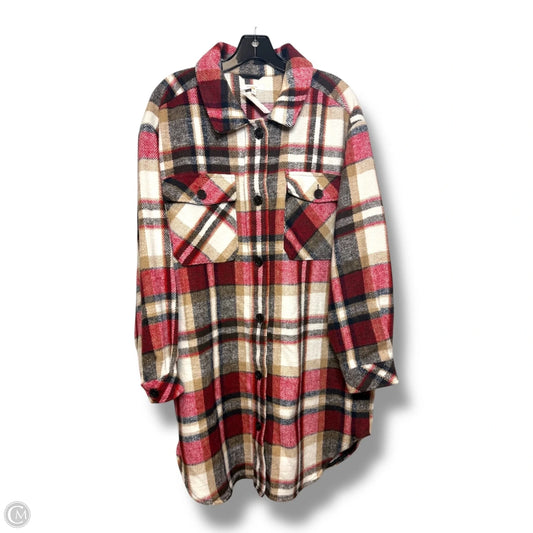 Jacket Shirt By Maurices In Plaid Pattern, Size: Xl