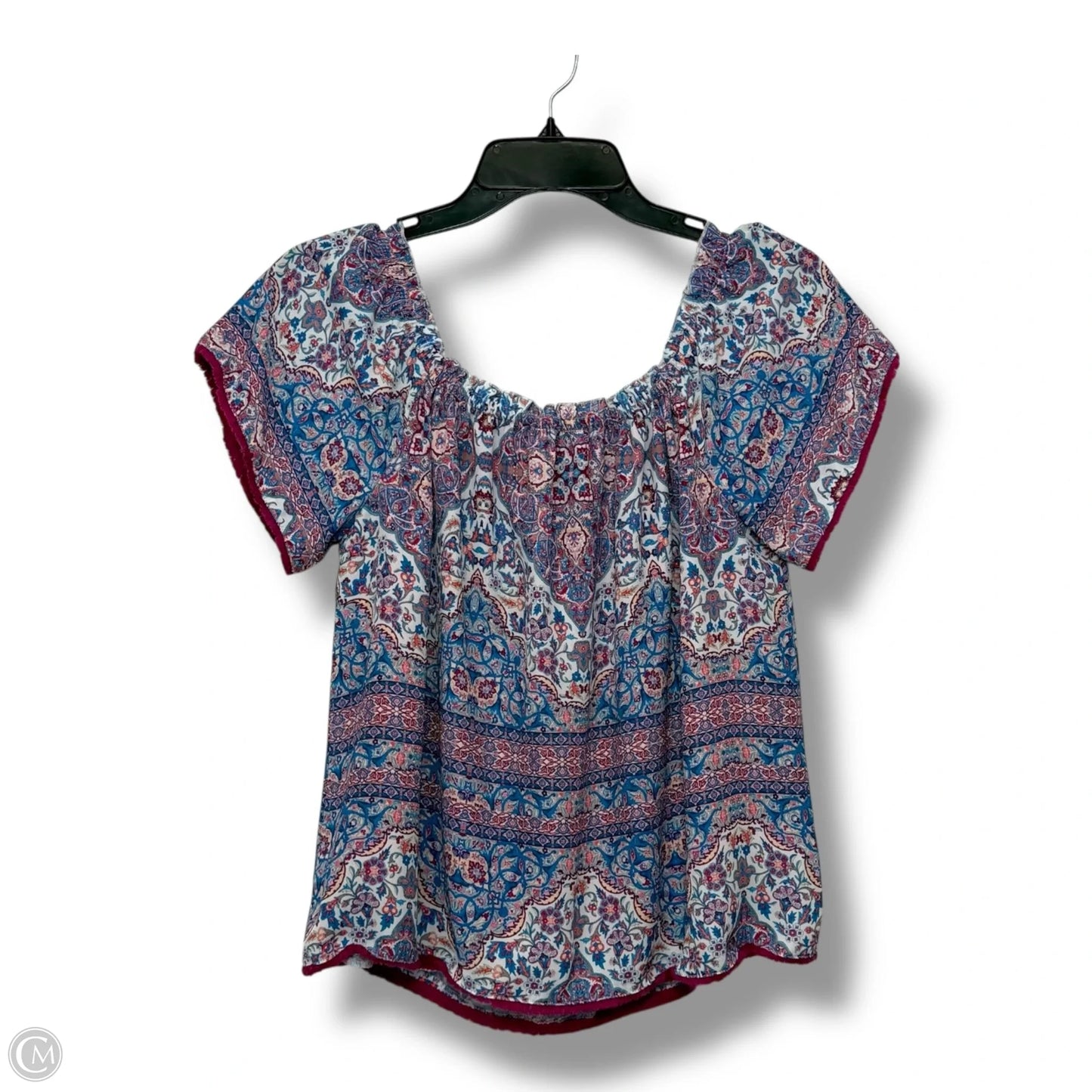 Top Short Sleeve By Cmf In Floral Print, Size: M