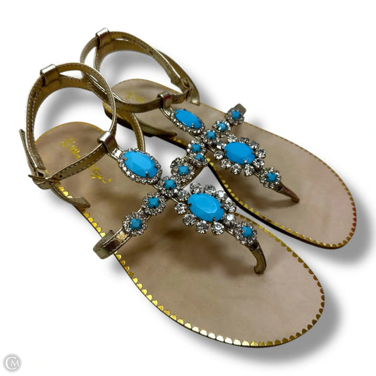 Sandals Designer By Lilly Pulitzer In Blue, Size: 8