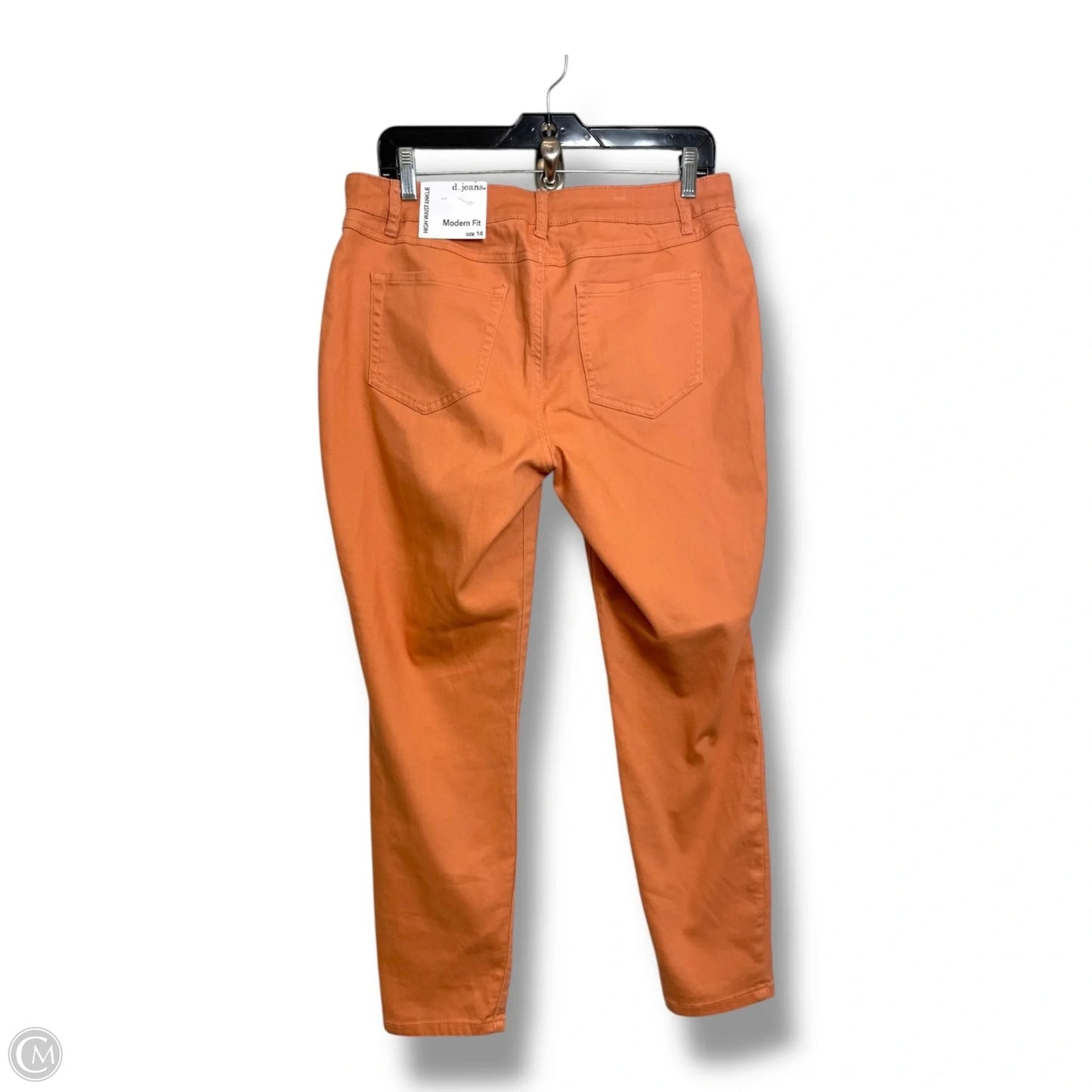 Jeans high waist ankle modern fit By D Jeans In Orange, Size: 14