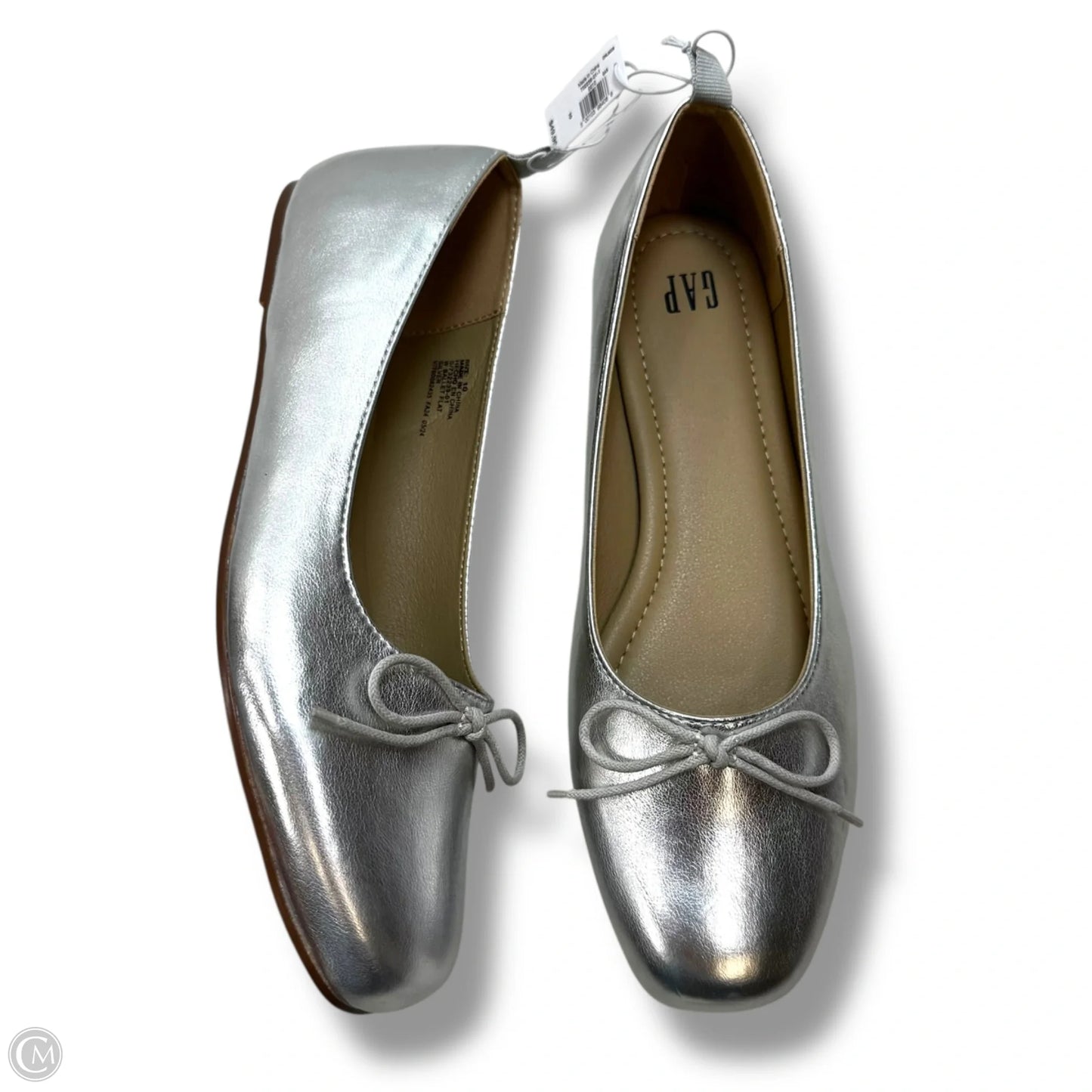 Shoes Flats By Gap In Silver, Size: 10