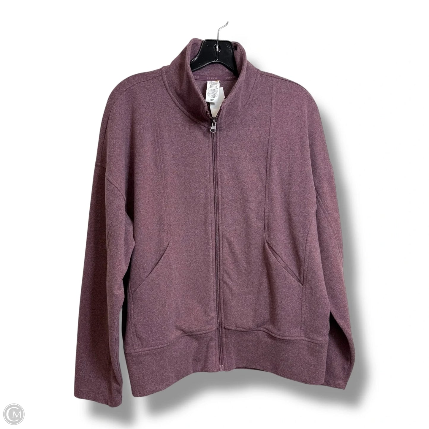 Athletic Jacket By Rbx In Maroon, Size: L
