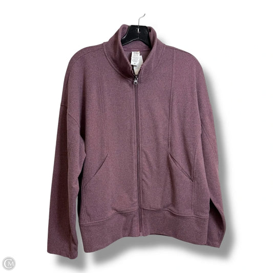 Athletic Jacket By Rbx In Maroon, Size: L