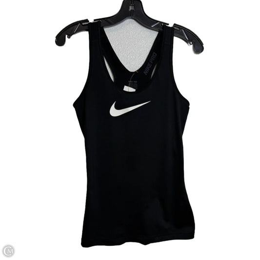 Athletic Tank Top By Nike Apparel In Black, Size: S
