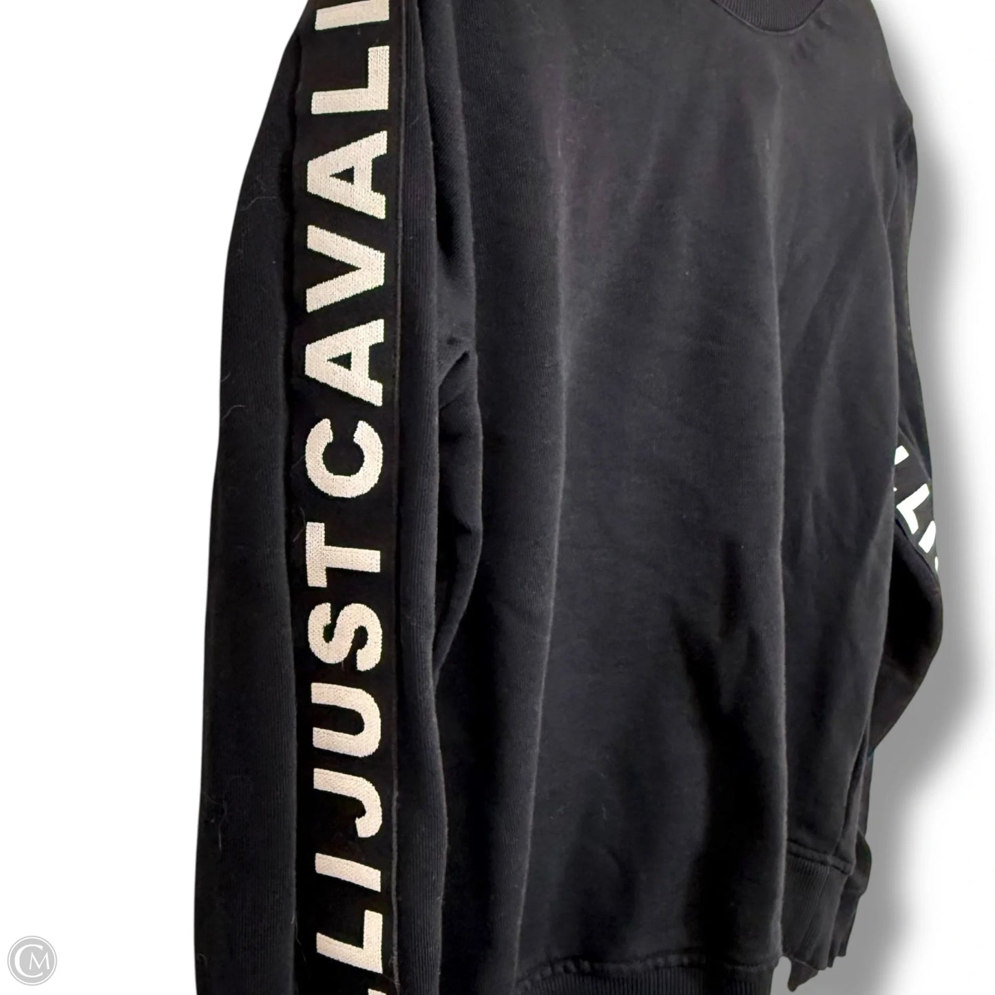 Sweatshirt Hoodie By JUST CAVALLI In Black, Size: M