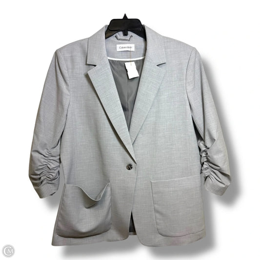 Blazer By Calvin Klein In Grey, Size: 14