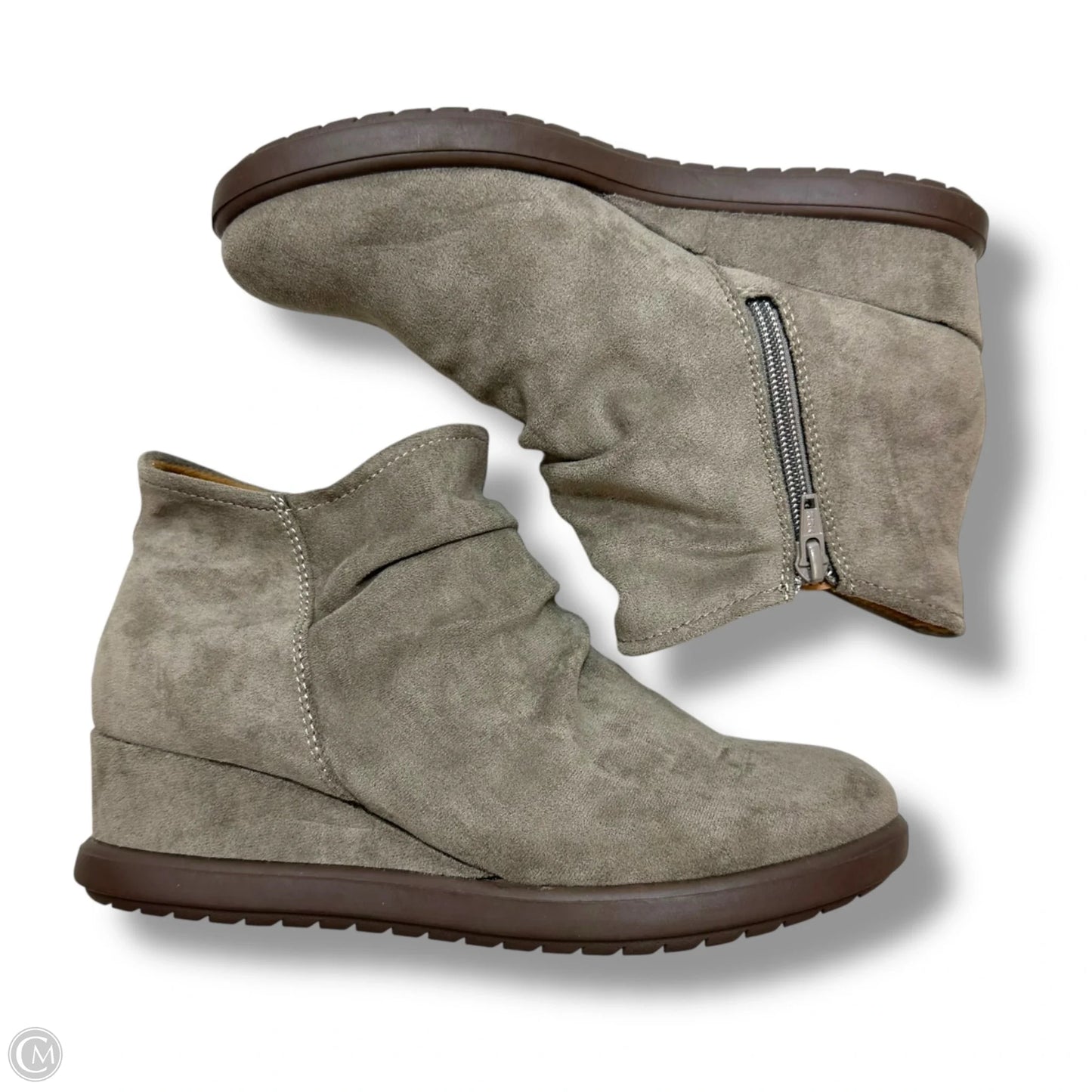 Boots Ankle Flats By Sofft In Tan, Size: 7