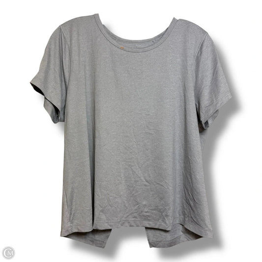 Athletic Top Short Sleeve By Athleta In Grey, Size: M