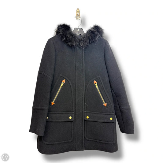 Coat Peacoat By J. Crew In Black, Size: 8