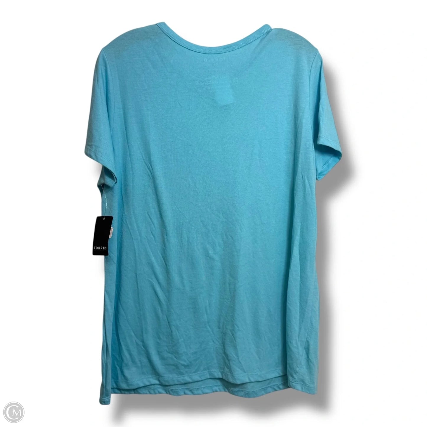 Top Short Sleeve Basic By Torrid In Blue, Size: M