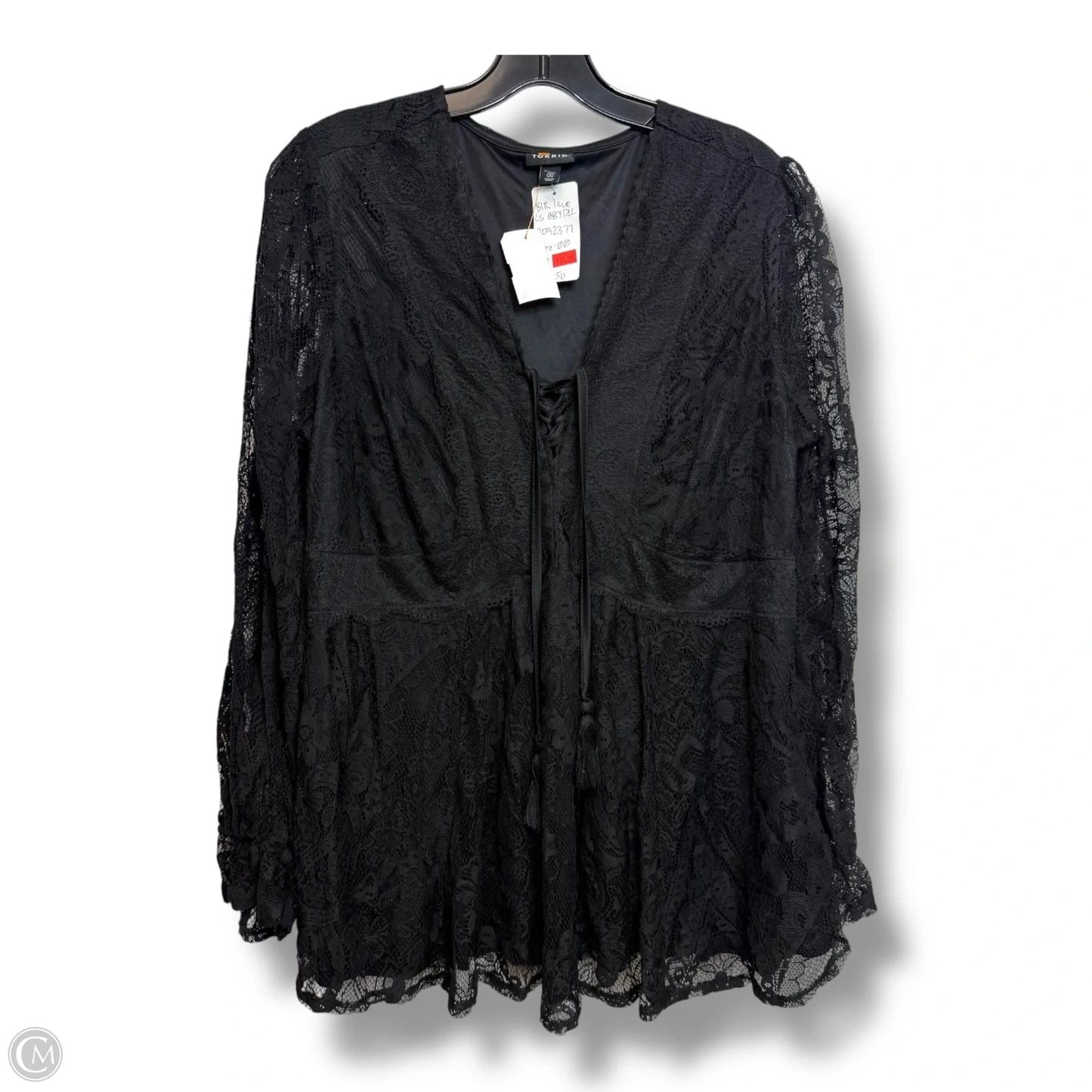 Top Long Sleeve By Torrid In Black, Size: M