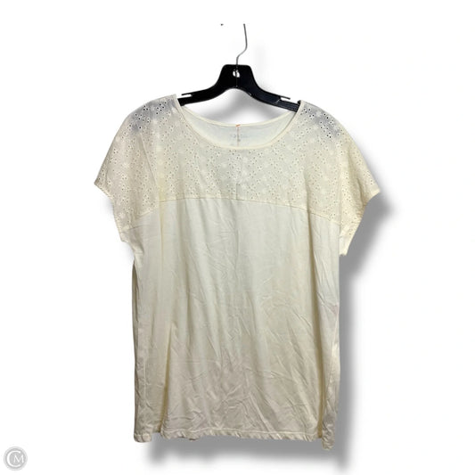 Top Short Sleeve Basic By Torrid In Cream, Size: M