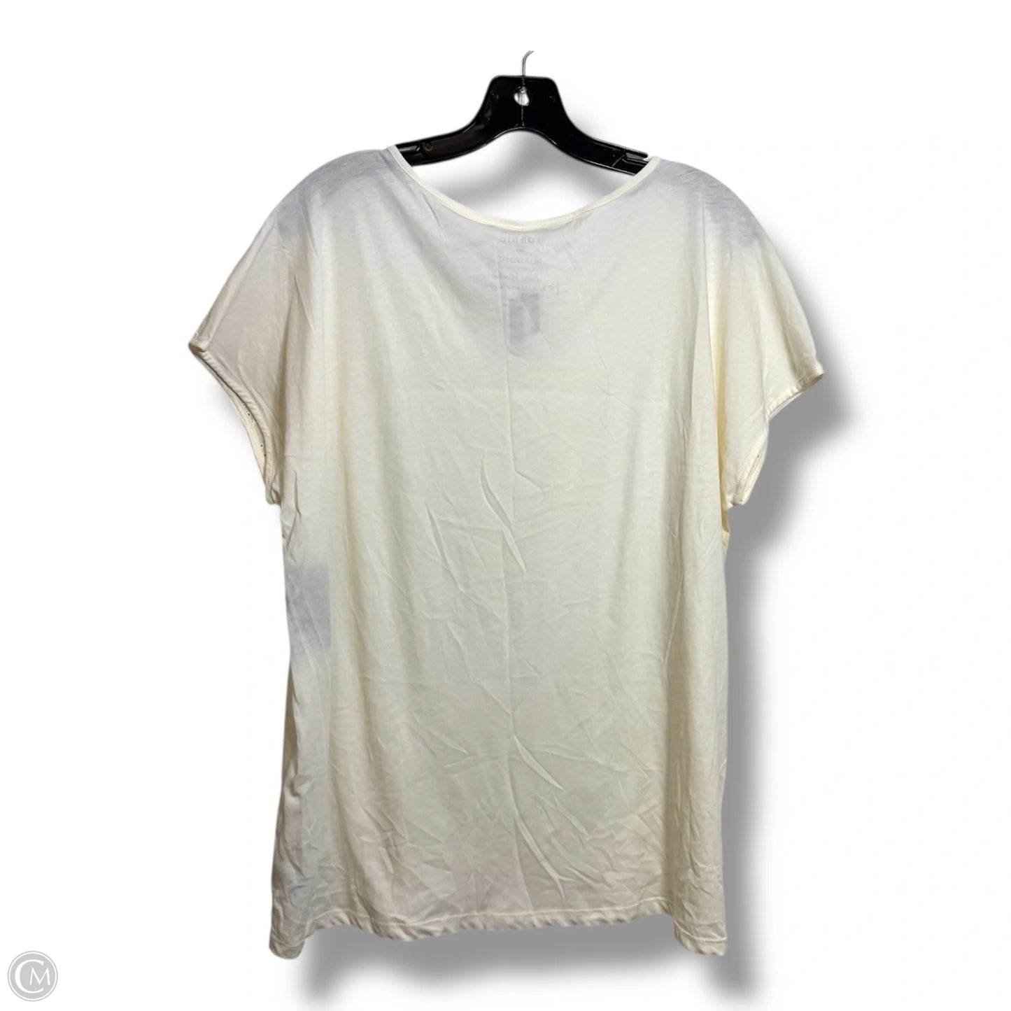 Top Short Sleeve Basic By Torrid In Cream, Size: M