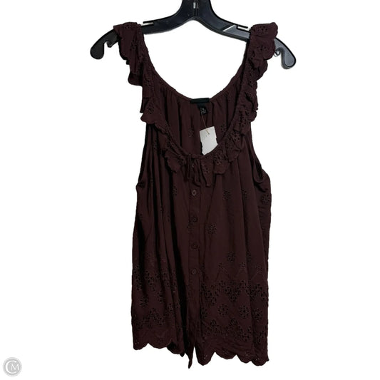Top Sleeveless By Torrid In Brown, Size: L
