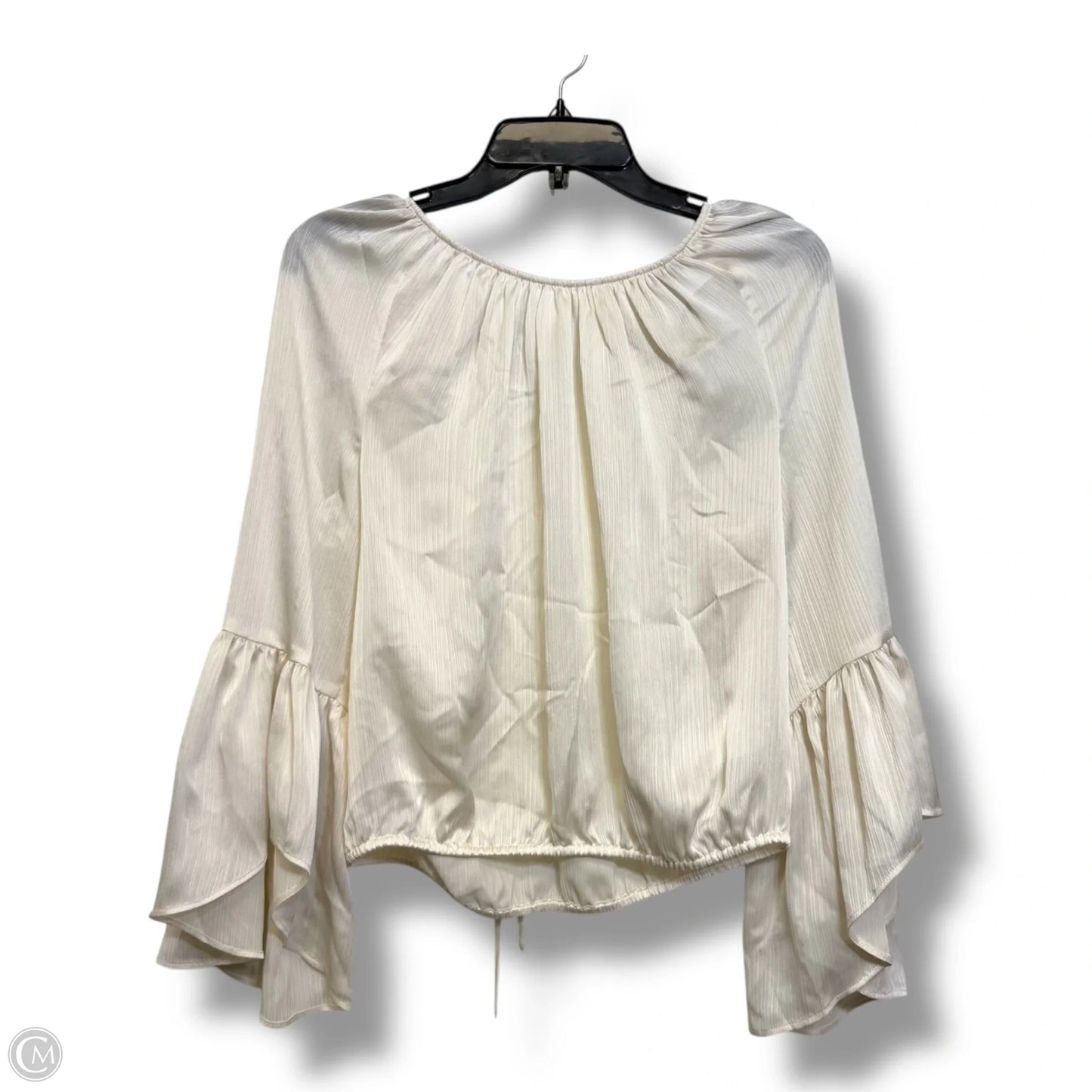 Top Long Sleeve By Express In Cream, Size: S