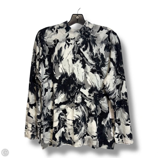 Sweater By Chicos In Black & White, Size: Xl
