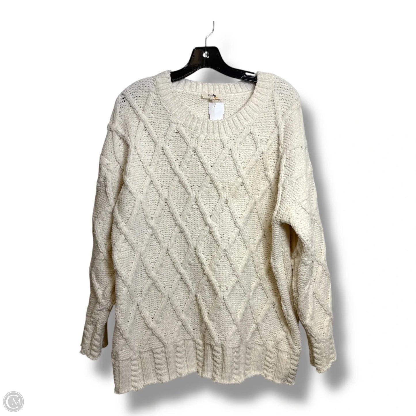Sweater By Clothes Mentor In Cream, Size: L