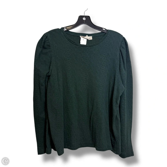 Top Long Sleeve By Loft In Green, Size: Xl