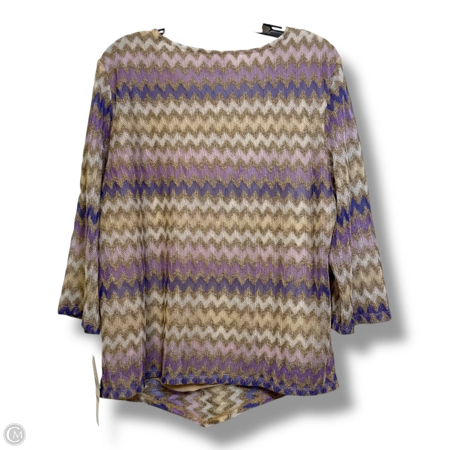 Top Long Sleeve By Alfred Dunner In Purple, Size: 1x