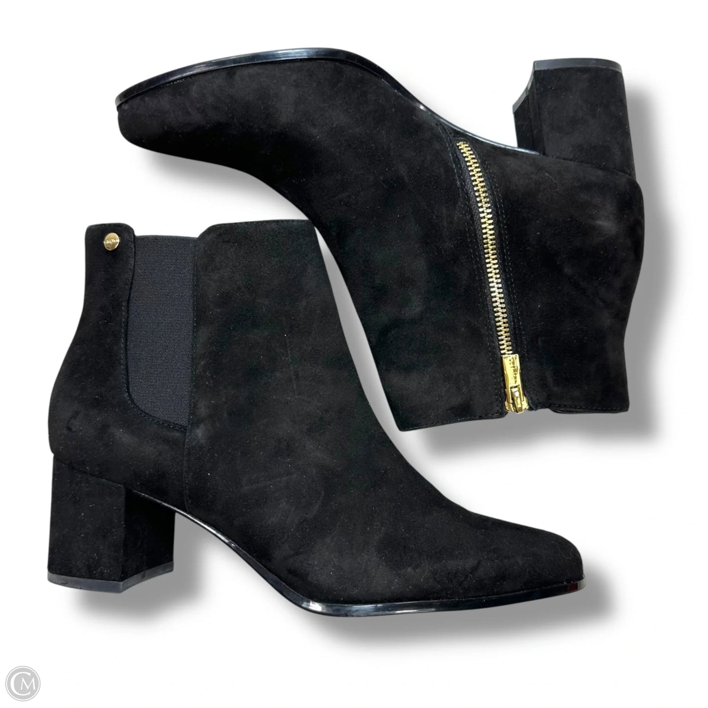 Boots Ankle Heels By Calvin Klein In Black, Size: 8