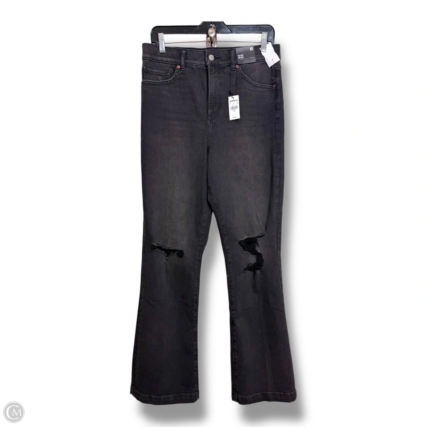 Jeans high rise 90s Boot Cut By Express In Black, Size: 8