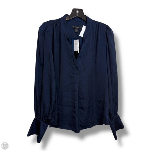 Top Long Sleeve By Banana Republic In Navy, Size: S