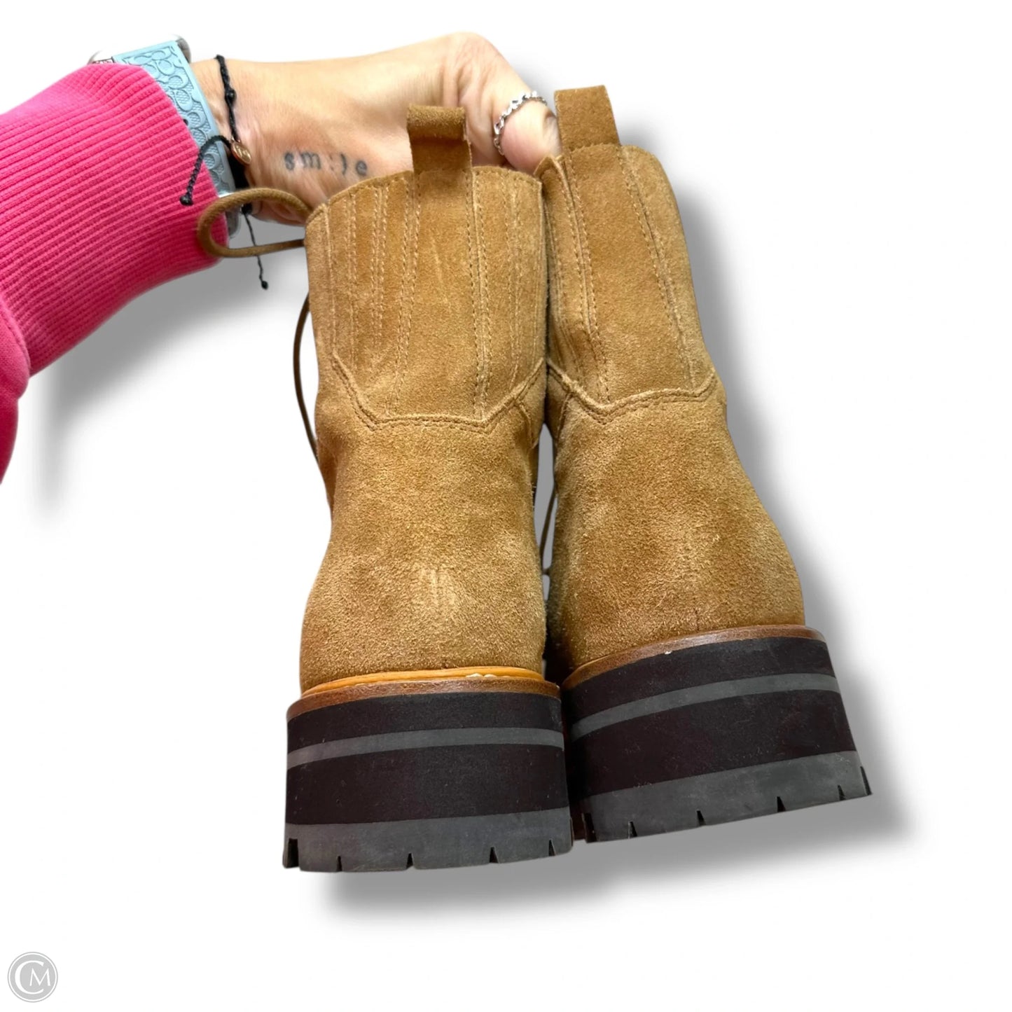 Boots Ankle Flats By Marc Fisher In Brown, Size: 8.5