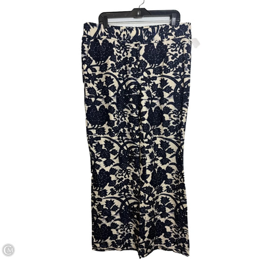 Pants Dress By Loft In Blue & White, Size: 12