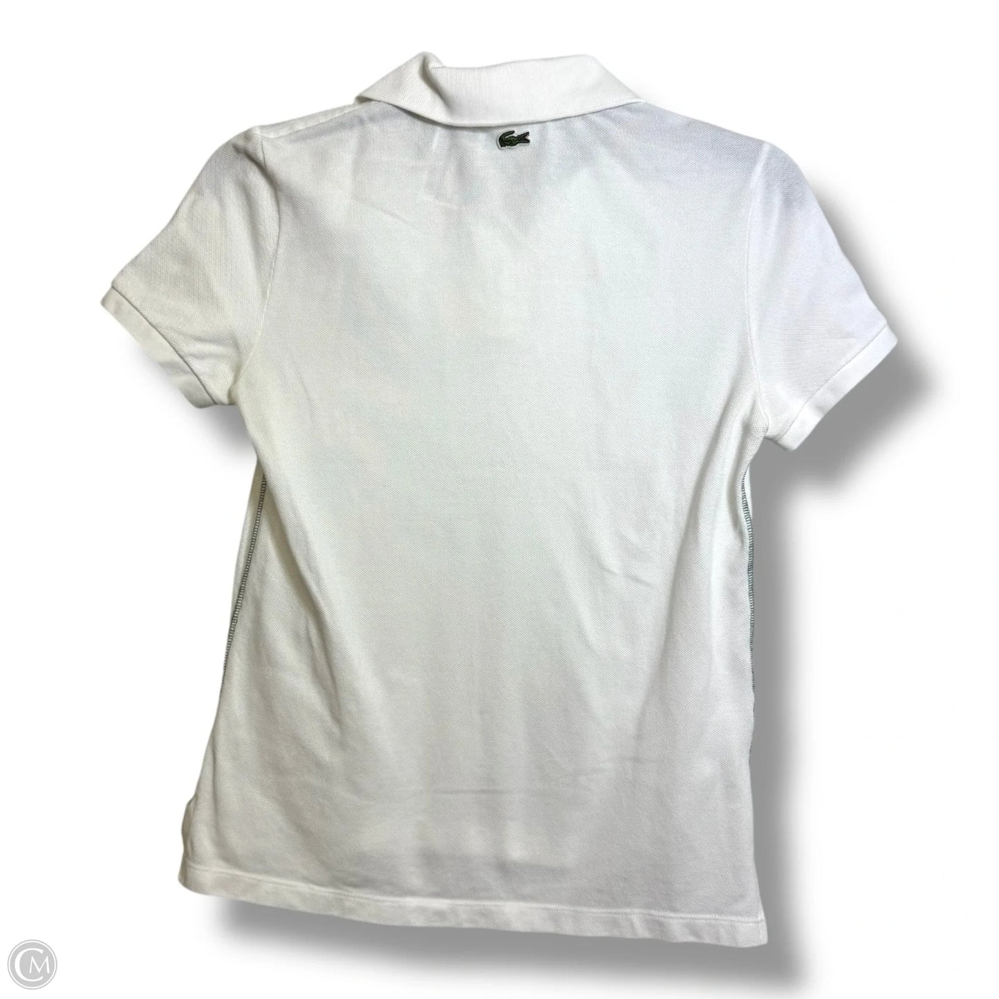 Top Short Sleeve By Lacoste In White, Size: S
