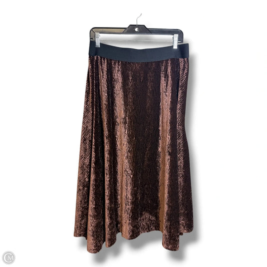 Skirt Midi By Calvin Klein In Brown, Size: L
