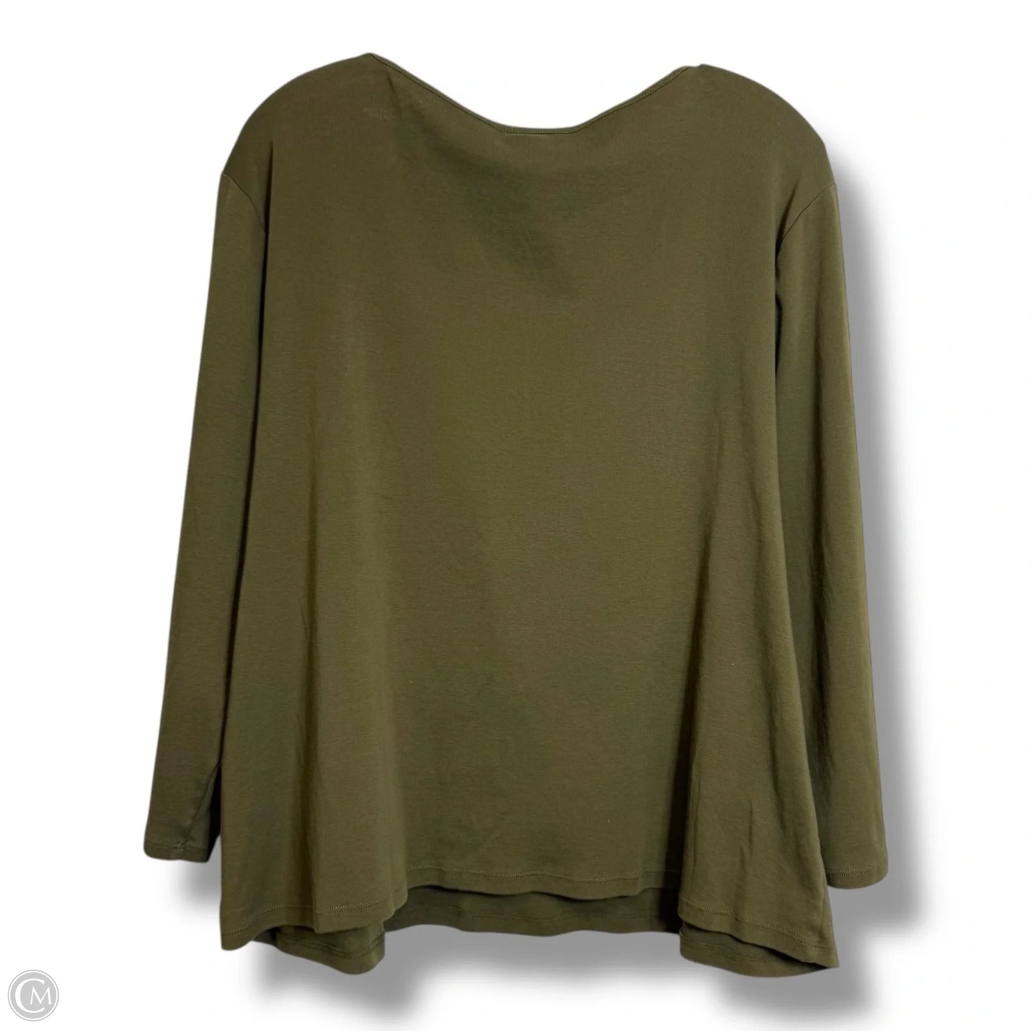 Top Long Sleeve Basic By Lauren Ralph Lauren In Green, Size: Xl