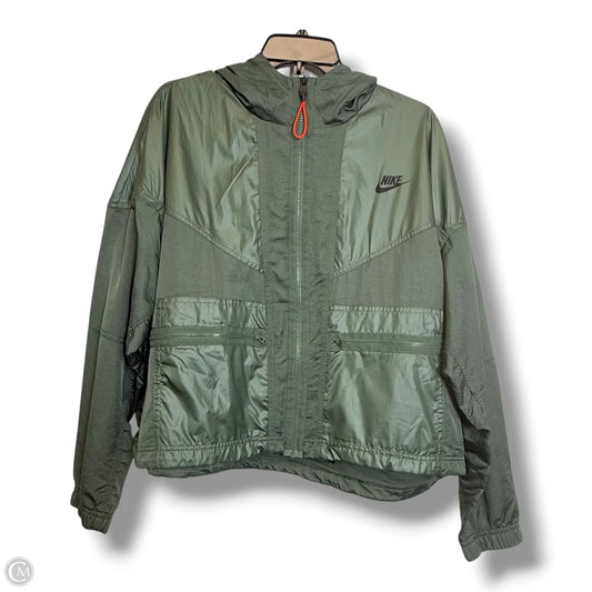 Jacket Windbreaker By Nike Apparel In Green, Size: Xl