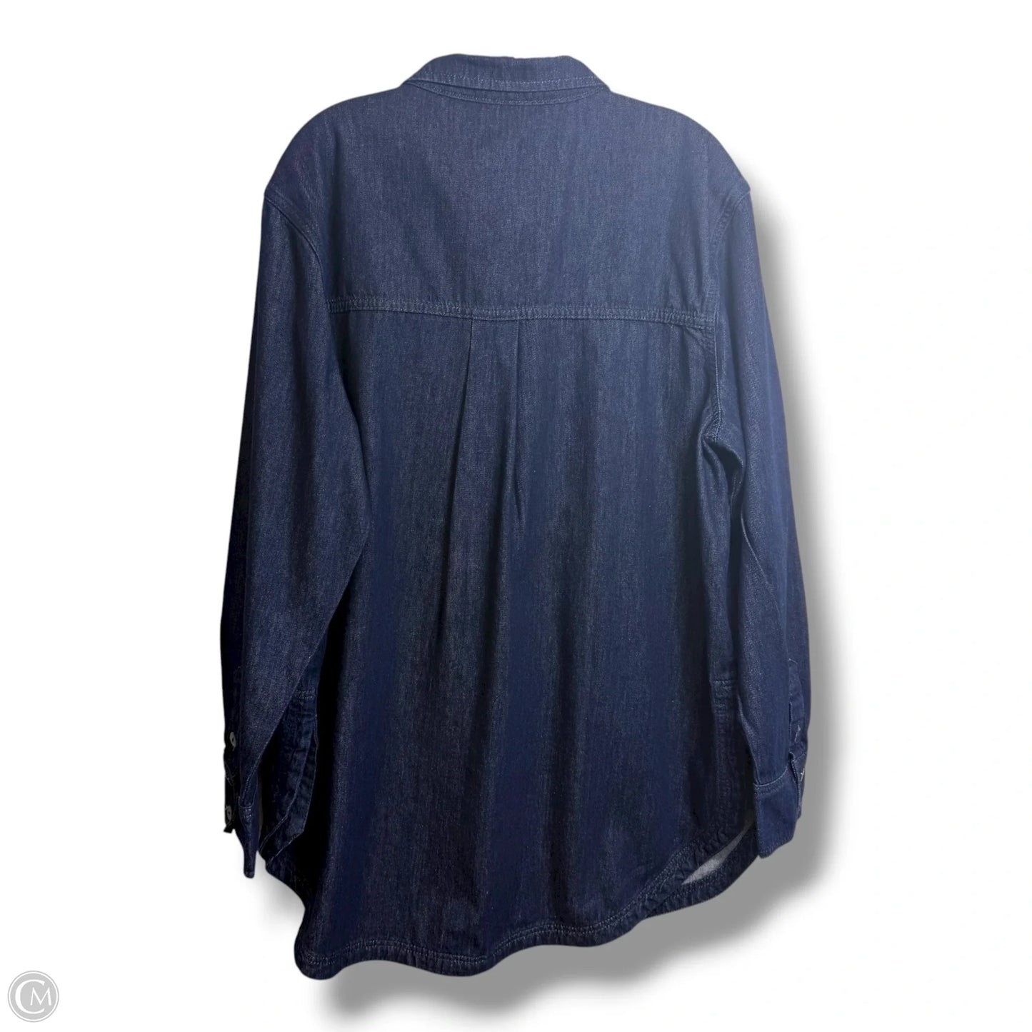 Top Long Sleeve By Pilcro In Blue Denim, Size: Xl