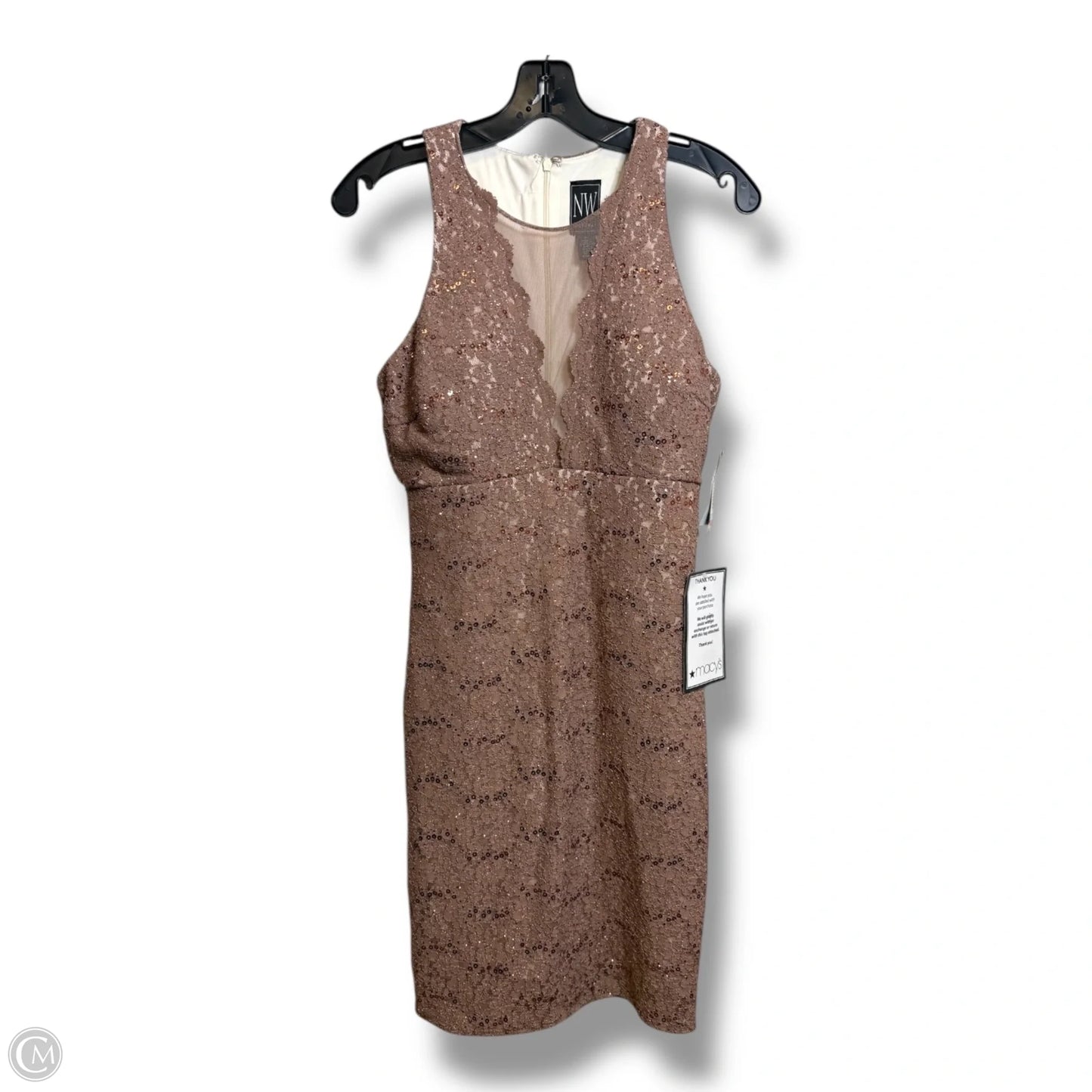 Dress Party Short By Clothes Mentor In Gold, Size: 8