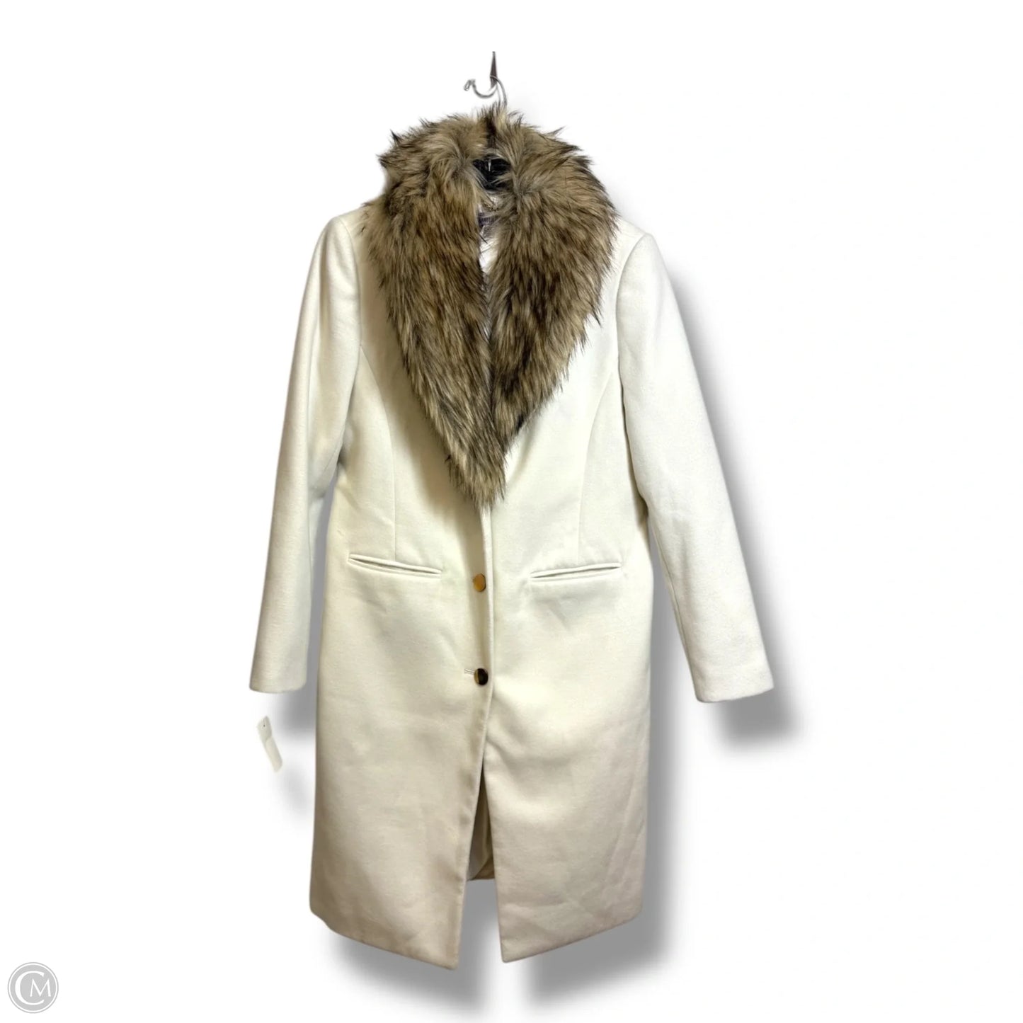 Coat Peacoat By Jennifer Lopez In Cream, Size: Xs
