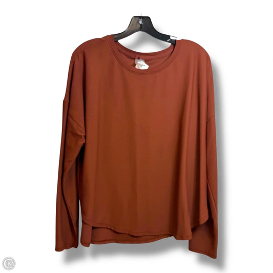 Top Long Sleeve Basic By Calia In Brown, Size: Xxl