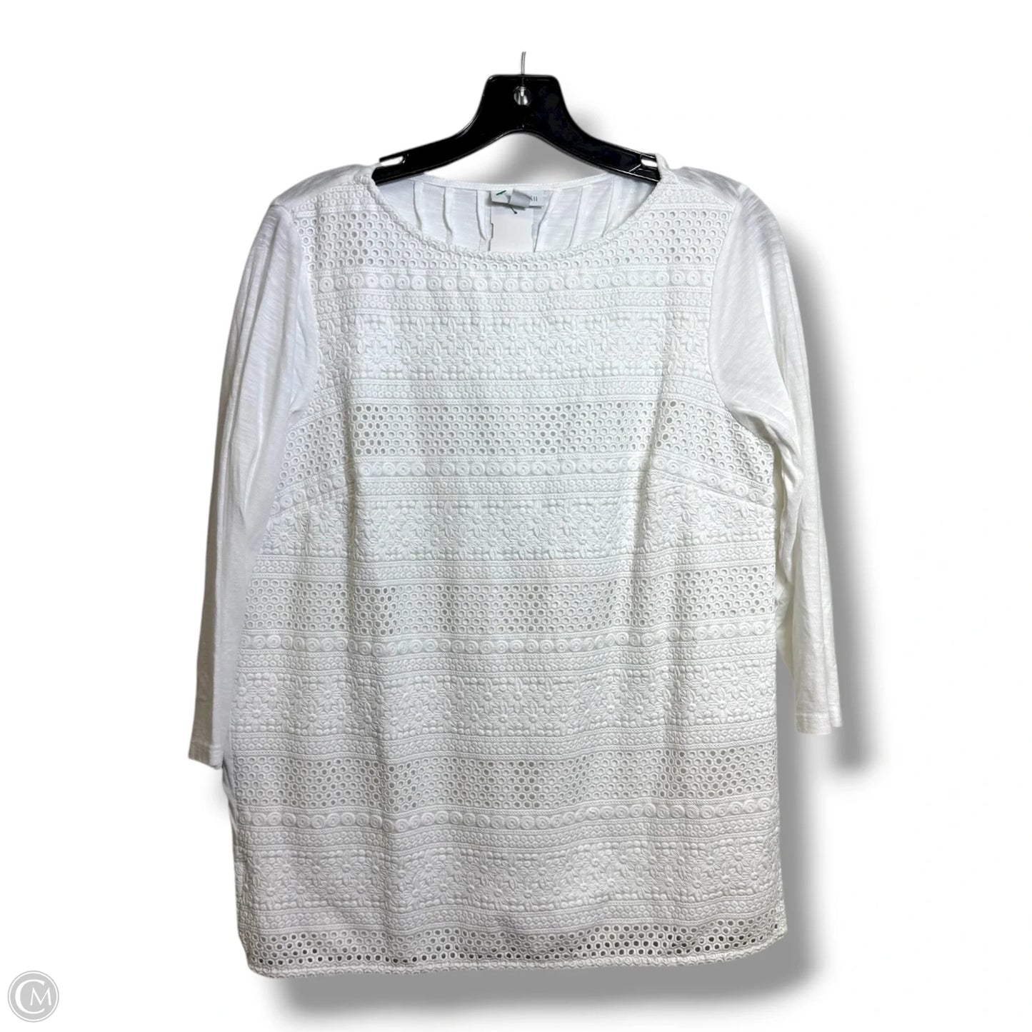 Top 3/4 Sleeve By J. Jill In White, Size: S