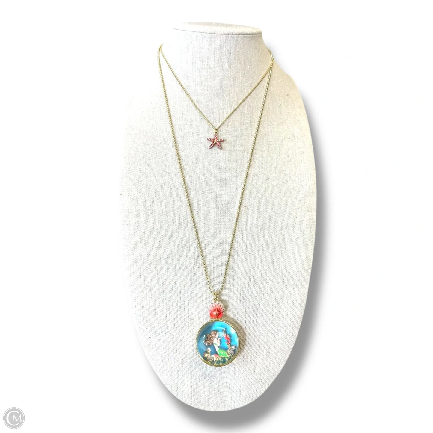 Mermaid long Necklace Pendant By Betsey Johnson
