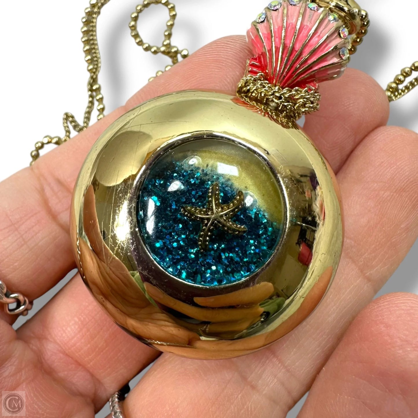 Mermaid long Necklace Pendant By Betsey Johnson