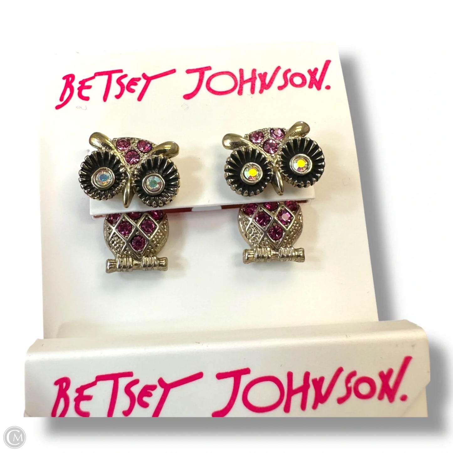 Owl Necklace & earrings Set By Betsey Johnson, Size: 02 Piece Set