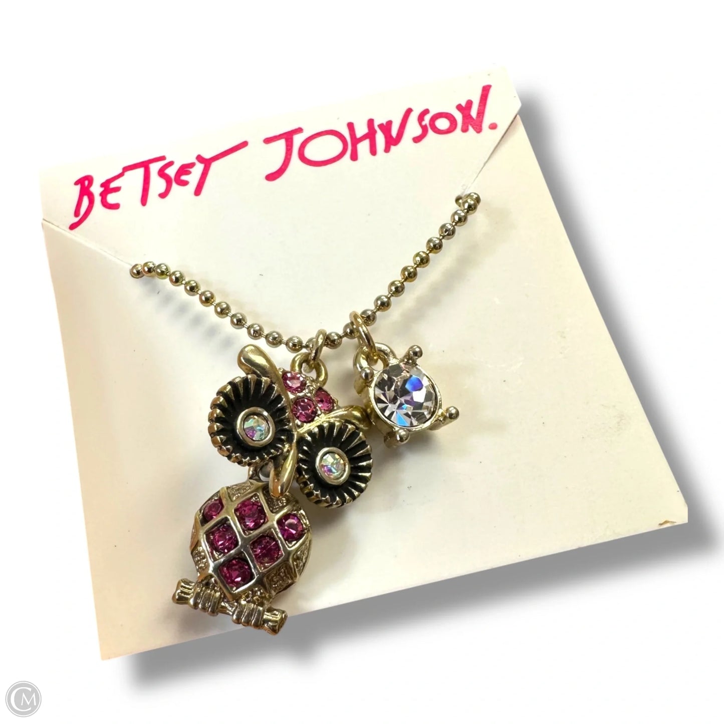 Owl Necklace & earrings Set By Betsey Johnson, Size: 02 Piece Set