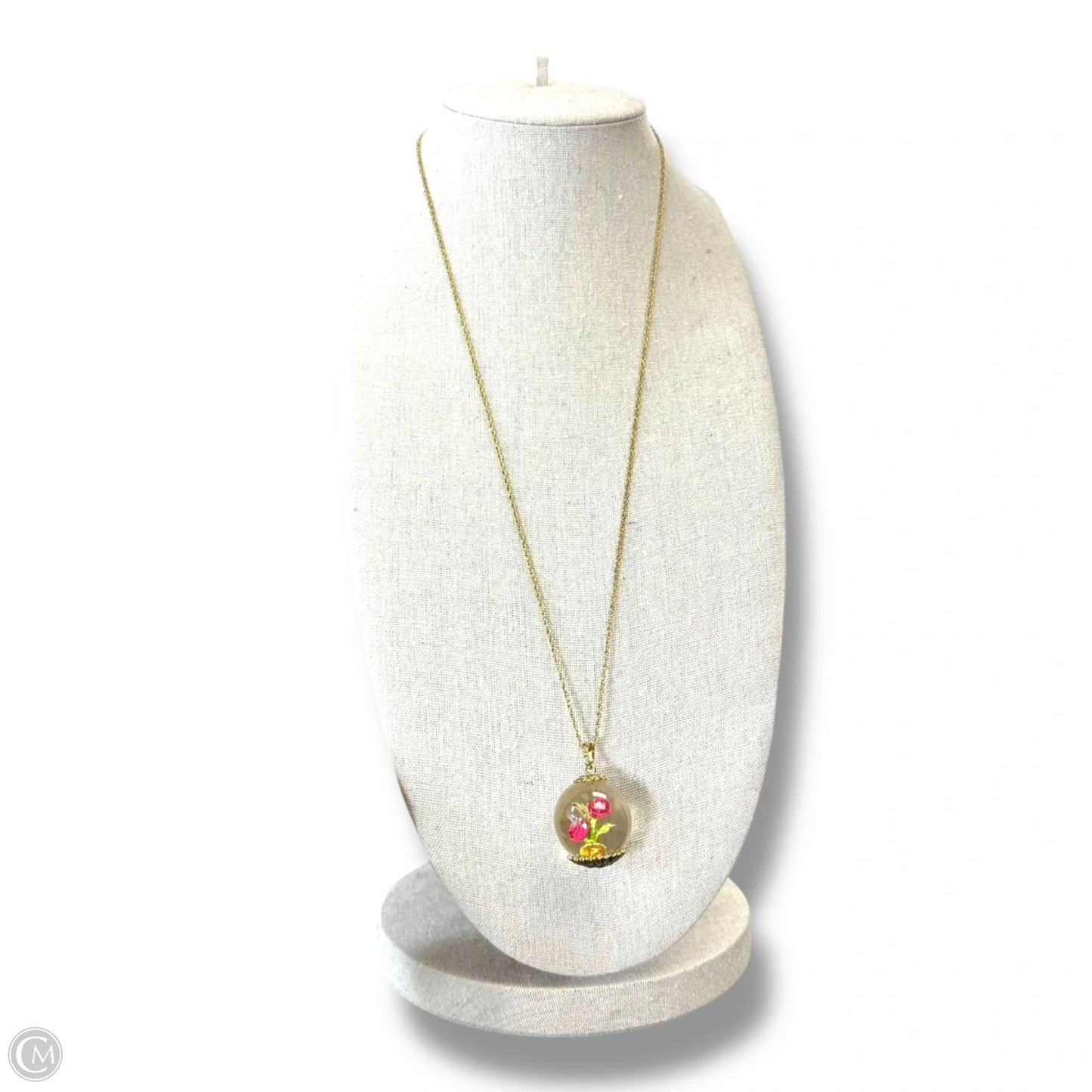 Roses in glass Necklace Statement By Betsey Johnson