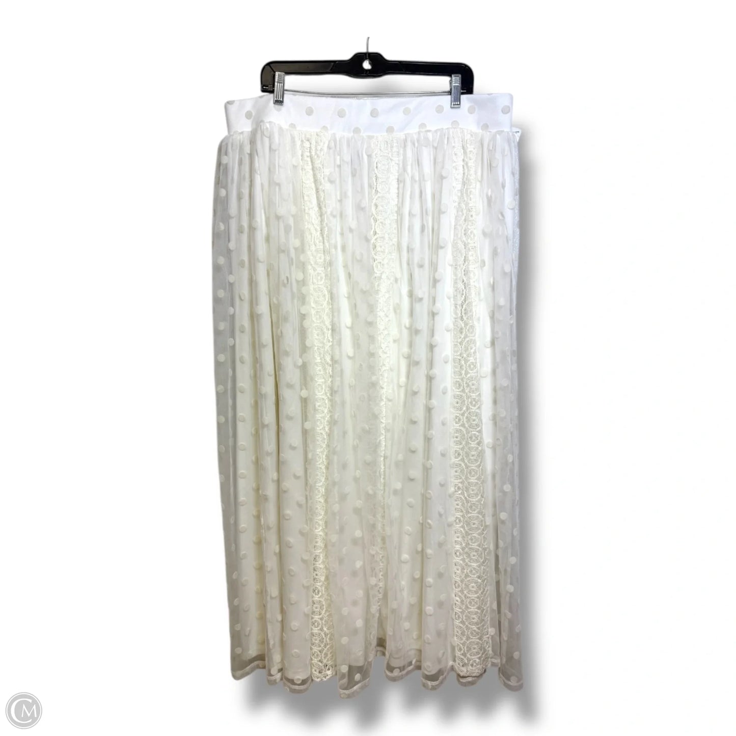 Skirt Maxi By Torrid In White, Size: 2x